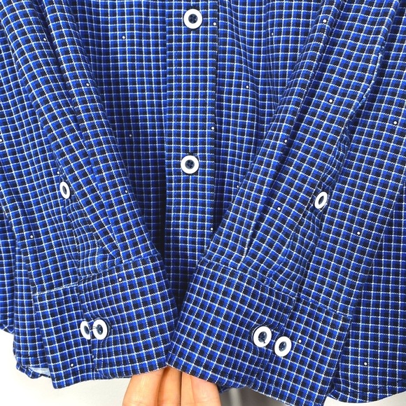 Buttercloth Men's Blue Checkered Shirt size medium - Picture 6 of 12